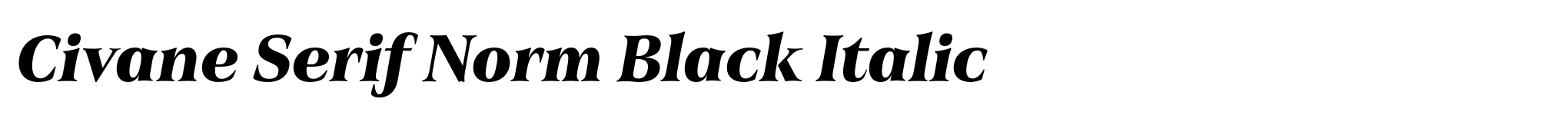Civane Serif Norm Black Italic image